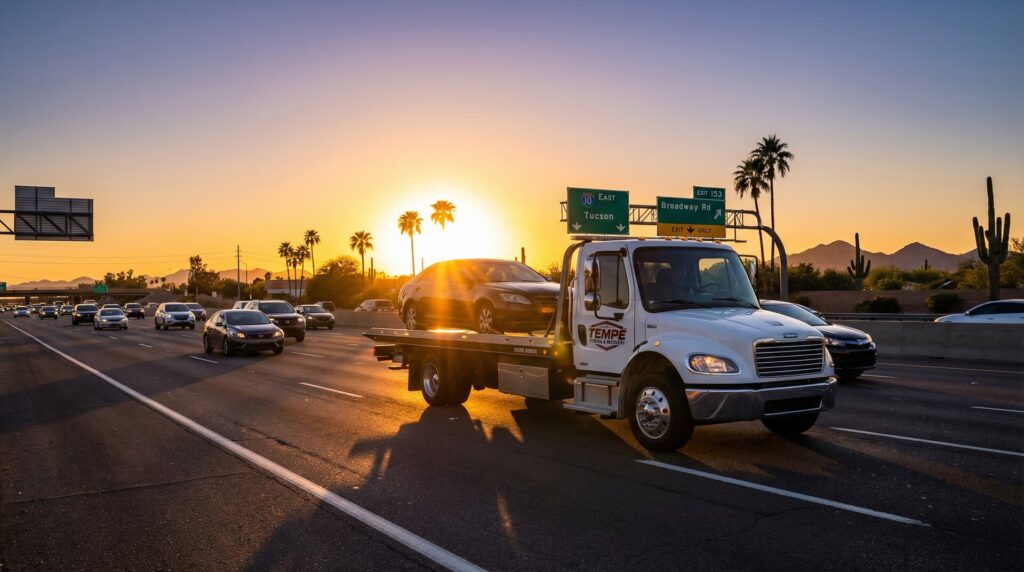 Seasonal Driving Hazards on I-10: Dust Storms, Sun Glare and Snowbird Traffic - Tow Tempe
